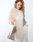 Cashmere City Wrap - Latte - Cara Cashmere