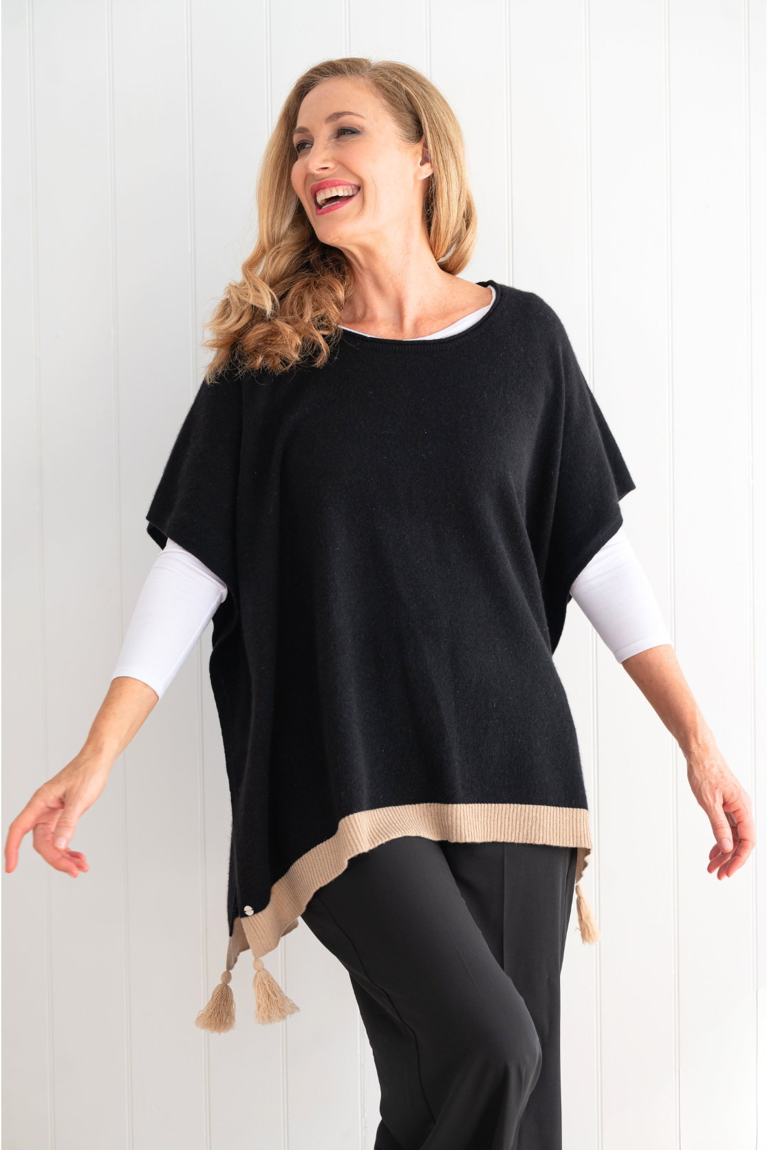 Plus size 2025 cashmere poncho