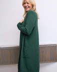 Merino Cashmere Evergreen Cascade Cardigan