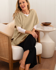 Cotton Cashmere Topper - Sand - Cara Cashmere