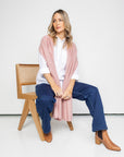 NEW Peony Pink Cashmere Wrap - Cara Cashmere