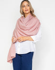 NEW Peony Pink Cashmere Wrap - Cara Cashmere