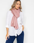 NEW Peony Pink Cashmere Wrap - Cara Cashmere