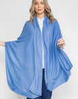 NEW Cornflower Blue Cashmere Wrap - Cara Cashmere
