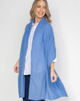 NEW Cornflower Blue Cashmere Wrap - Cara Cashmere