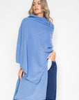 NEW Cornflower Blue Cashmere Wrap - Cara Cashmere