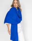 Sapphire Blue Cashmere Wrap - Cara Cashmere