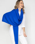 Sapphire Blue Cashmere Wrap - Cara Cashmere