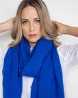 Sapphire Blue Cashmere Wrap - Cara Cashmere