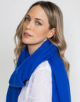 Sapphire Blue Cashmere Wrap - Cara Cashmere