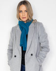 Teal Cashmere Essential Scarf - Cara Cashmere