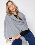 NEW Pewter Cashmere Wrap - Cara Cashmere