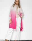 Pink Sherbet Ombré Cashmere Wrap - Cara Cashmere
