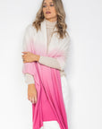Pink Sherbet Ombré Cashmere Wrap - Cara Cashmere