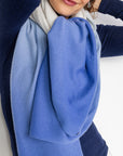 Azure Blue Ombré Cashmere Wrap - Cara Cashmere