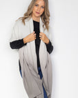 Smoked Grey Ombré Cashmere Wrap - Cara Cashmere