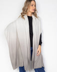 Smoked Grey Ombré Cashmere Wrap - Cara Cashmere
