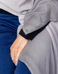 Smoked Grey Ombré Cashmere Wrap - Cara Cashmere