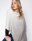 Smoked Grey Ombré Cashmere Wrap - Cara Cashmere