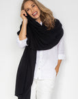 Black Cashmere Wrap - Cara Cashmere