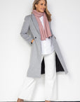 Peony Pink Cable Knit Cashmere Scarf - Cara Cashmere