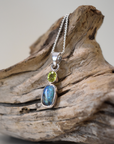 Boulder Opal with Queensland Yellow Sapphire Silver Pendant - Cara Cashmere