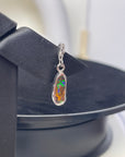 Boulder Opal Oval Drop Silver Charm - Cara Cashmere