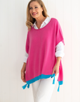 Spring Poncho Topper - Rose Pink - Cara Cashmere