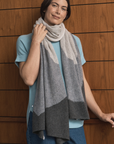 Cashmere Tonal Greys Deco Scallop Wrap