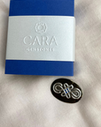 Cara Celtic Silver Sapphire Magnet Brooch - Cara Cashmere