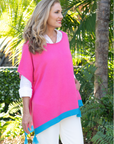 Spring Poncho Topper - Rose Pink - Cara Cashmere