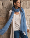Cashmere Dusty Blue Aura Scarf