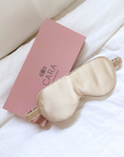 Rose Gold Silk Satin Eye Mask