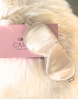Rose Gold Silk Satin Eye Mask