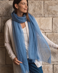 Cashmere Dusty Blue Aura Scarf