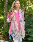 Spring Poncho Topper - Rose Pink - Cara Cashmere