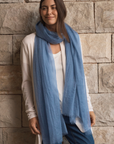 Cashmere Dusty Blue Aura Scarf