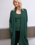 Merino Cashmere Evergreen Cascade Cardigan