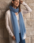 Cashmere Dusty Blue Aura Scarf