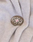 Cara Celtic Silver Ruby Magnet Brooch - Cara Cashmere