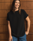 Cashmere Black Short Sleeve Tee