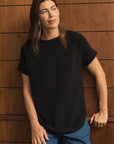 Cashmere Black Short Sleeve Tee