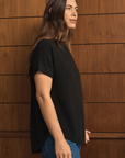 Cashmere Black Short Sleeve Tee