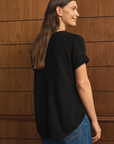 Cashmere Black Short Sleeve Tee
