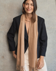 Cashmere Camel Lara Scarf - Cara Cashmere