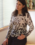 Cashmere Artic Leopard Print Jumper
