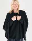 Cashmere Ivory Tipped Black Triangle Scarf