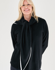 Cashmere Ivory Tipped Black Triangle Scarf