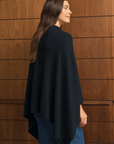 Cashmere Black Poncho - Cara Cashmere