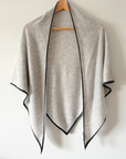 Cashmere Charcoal Tipped Grey Triangle Scarf